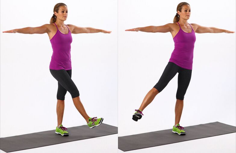 Le oscillazioni delle gambe aiuteranno a allenare efficacemente i muscoli delle cosce