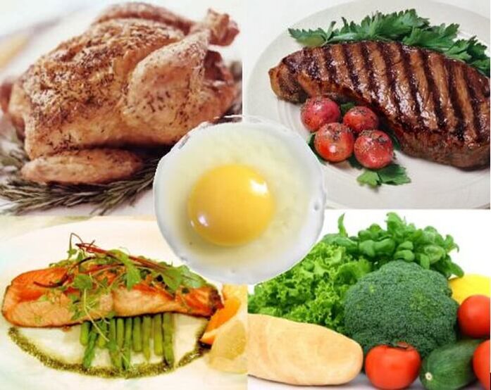 Piatti inclusi nel menu della dieta proteica di 14 giorni per dimagrire